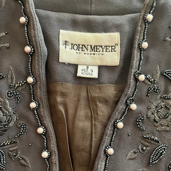 Vintage John Meyer of Norwich Beaded Jacket / Blazer Size 8 - Picture 6 of 9
